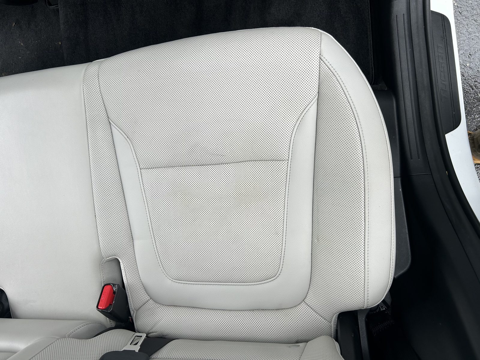 Seat cushion after foam reshaping