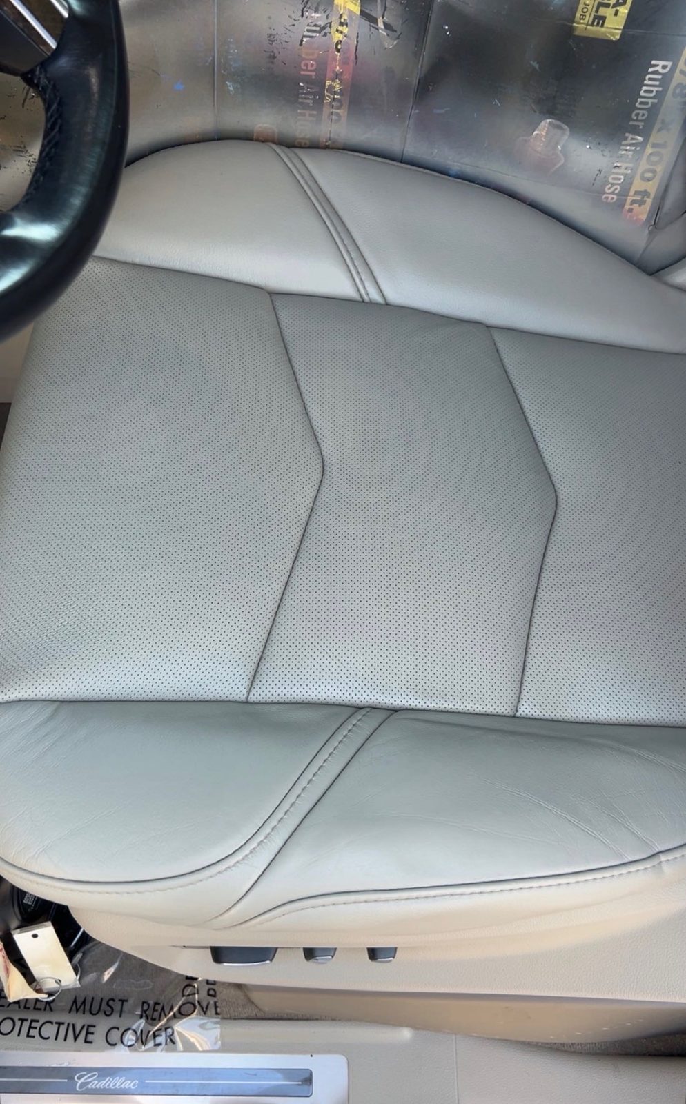 Seat leather after repair