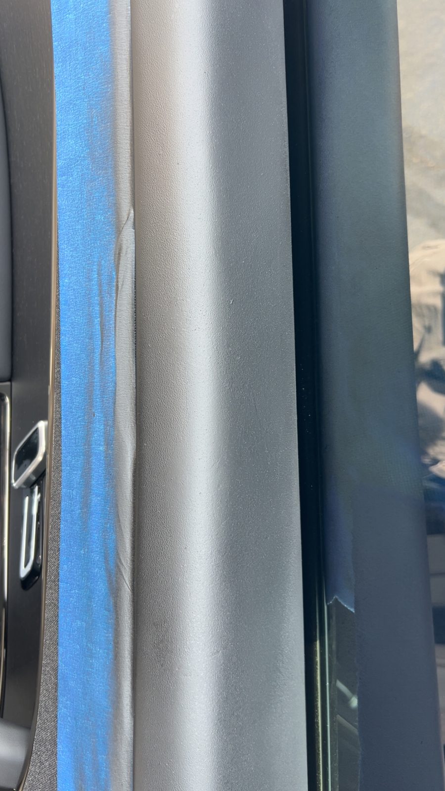 Cracked interior trim before repair